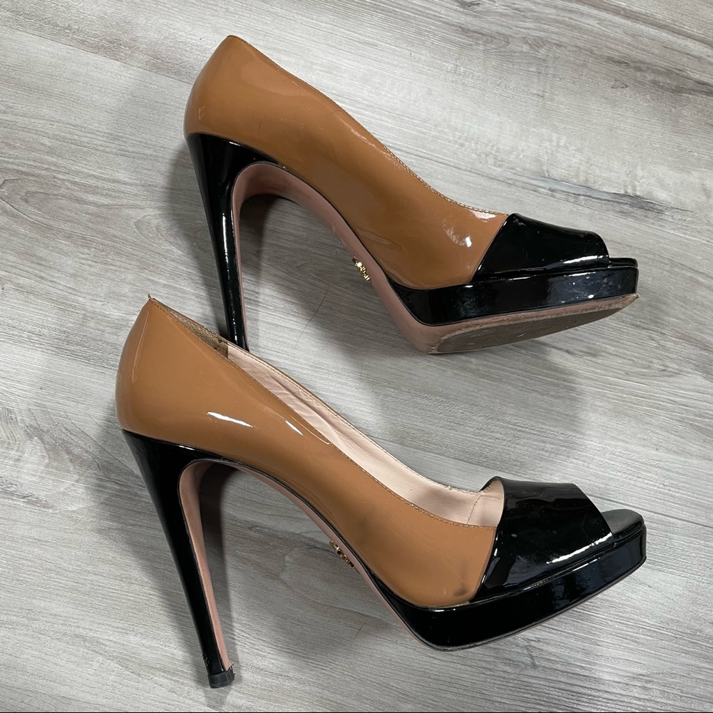 Prada Color Block Open Toe Heels - Picture 2 of 16